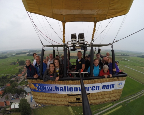 Luchtballonvaren boven Middenmeer naar Heerhugowaard